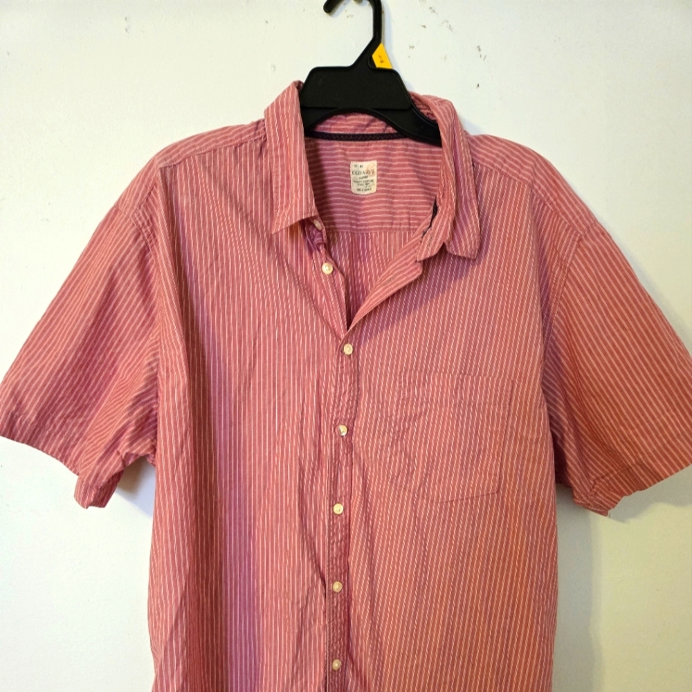 Men's Red Striped Shirt